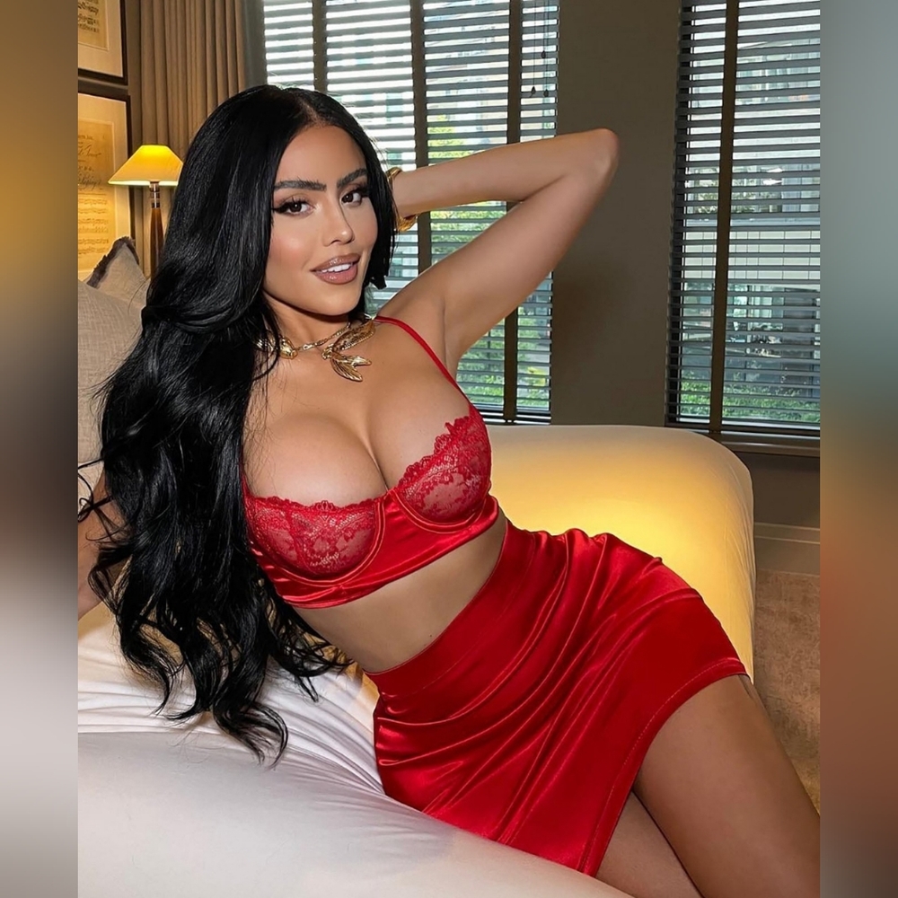 Fashion Nova Anything But Innocent Matching Set (Red)